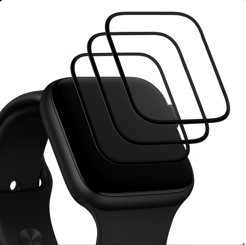 Verre Trempé 9D Apple Watch – pack de 3/5 protection d'écran